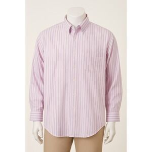 Chaps "Twill" XL Button Down‎ Shirt Men Wrinkle Free Preppy Classic Office READ